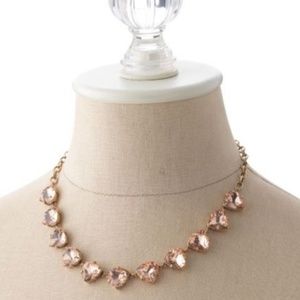 Stella & Dot Peach Rose Somervell Crystal Necklace
